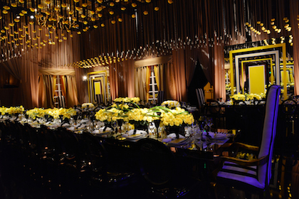 Yellow and Black Event Decor