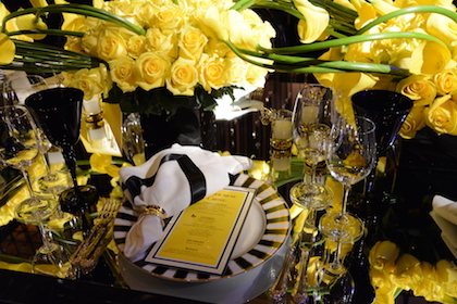 Black and Yellow Event Decor